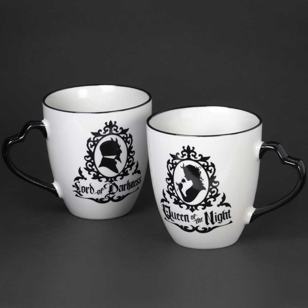 Alchemy - Queen of the Night & Lord of Darkness Couple set Mug - White/Black